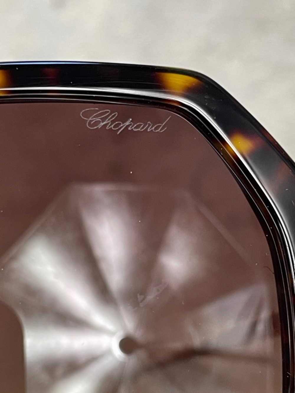 New Chopard Geometric Octogon Sunglasses SCH370M Dark Havana Gold 57 19 135 - Picture 15 of 15